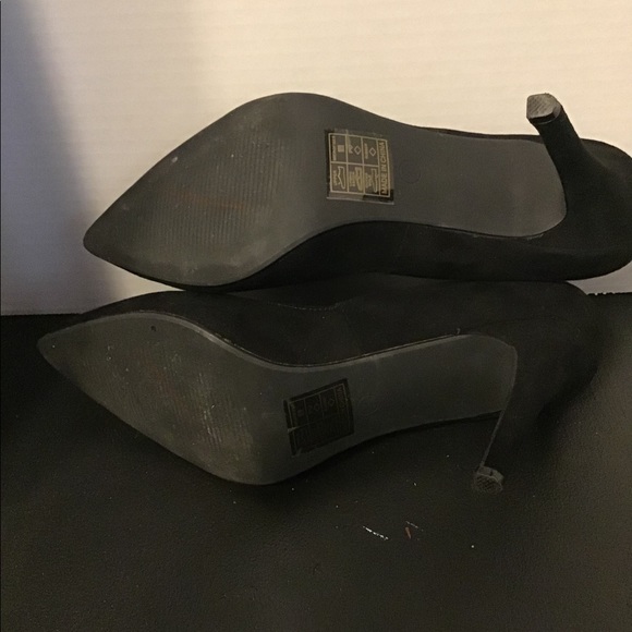 Anne Michelle Black Suede Heels - Picture 11 of 12